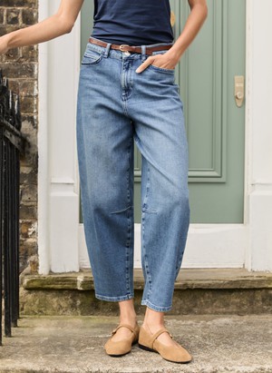 Nixi Organic Stretch Denim Barrel Jeans from Baukjen