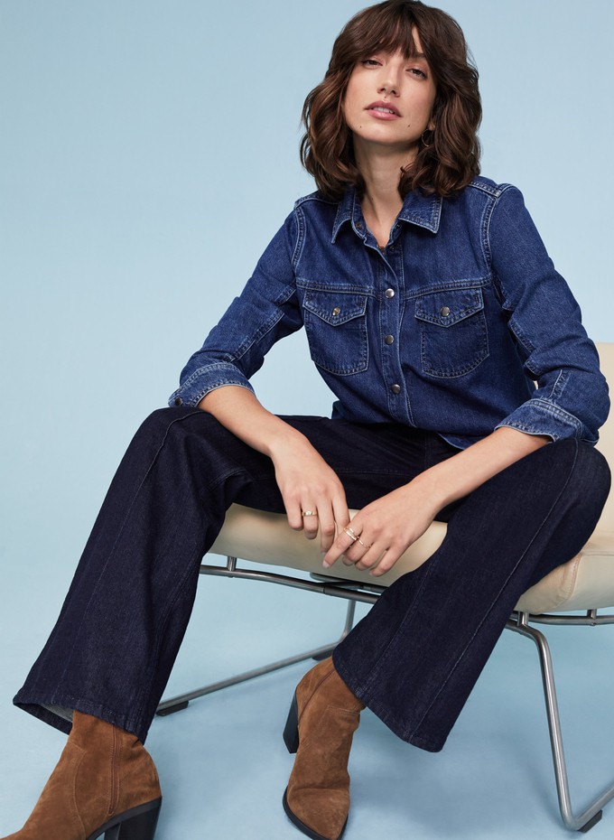 Baukjen Organic Pintuck Wide Jeans from Baukjen