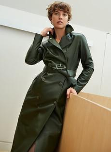 Paulette Leather Coat via Baukjen