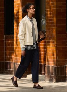 Nixi Organic Stretch Denim Barrel Jeans via Baukjen