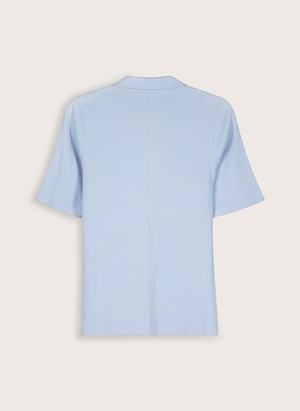 Ivy Organic Rib Zip Collar Top from Baukjen