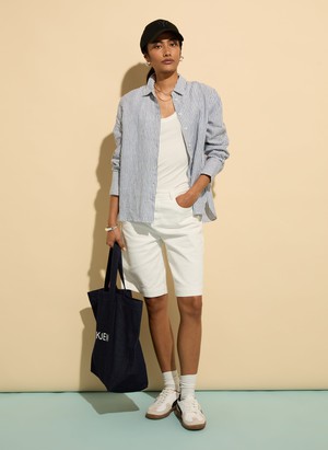 Winfrey Organic Cotton Stretch Denim Shorts from Baukjen