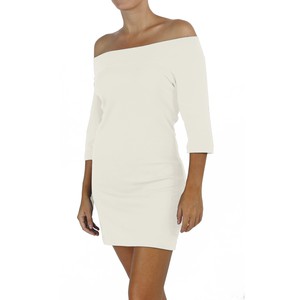 Drop Neck Mini Dress in Organic Cotton from B.e Quality