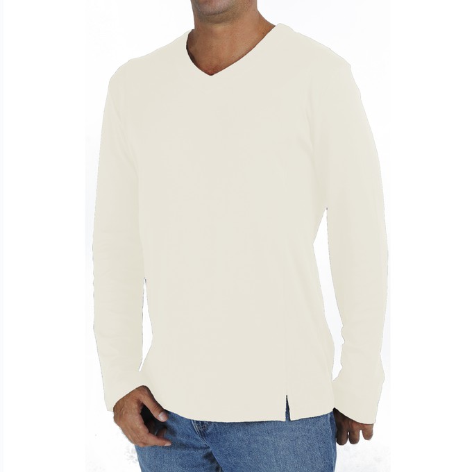 mens long sleeve v neck t shirt