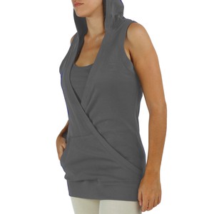 Sleeveless Hooded Top in Organic Pima from B.e Quality