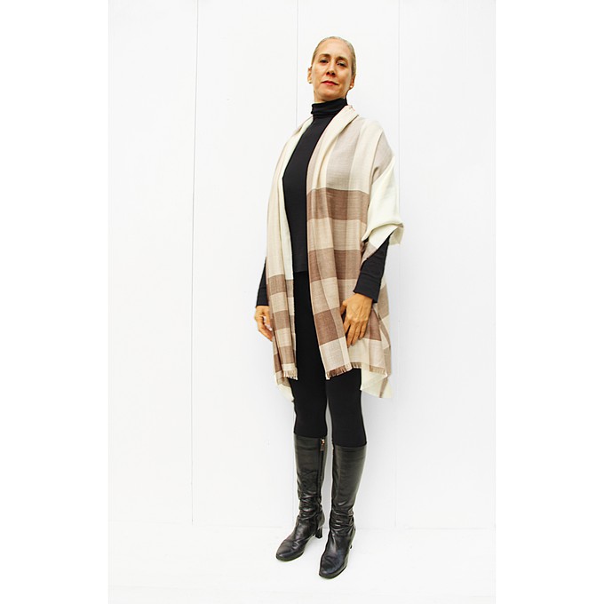 Check Light Stole Alpaca & Silk from B.e Quality