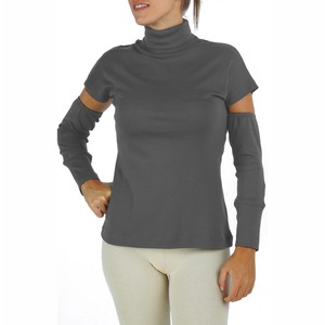 Detached Sleeves Turtleneck in Organic Pima from B.e Quality