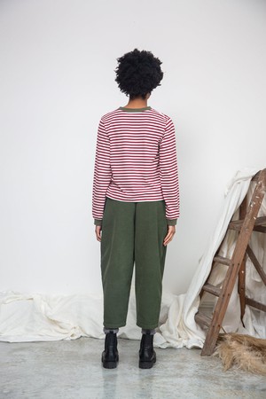Cedar Organic Cotton Corduroy Trousers in Khaki from Beaumont Organic