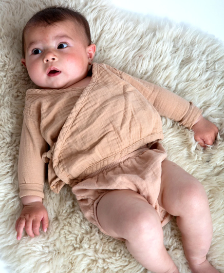 Gabriel Organic Cotton Baby Knickers In Brown from Beaumont Organic