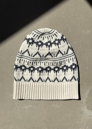 Evie-Sue Organic Cotton Knitted Hat in Ecru Marl from Beaumont Organic