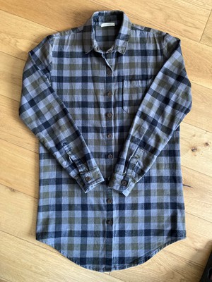 Kelly Shirt In Navy Check Size S from Beaumont Organic