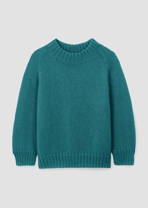 Solstice Mohair Knitted Jumper in Pine by HANNAH BEAUMONT from Beaumont Organic