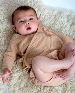 Gabriel Organic Cotton Baby Knickers In Brown from Beaumont Organic