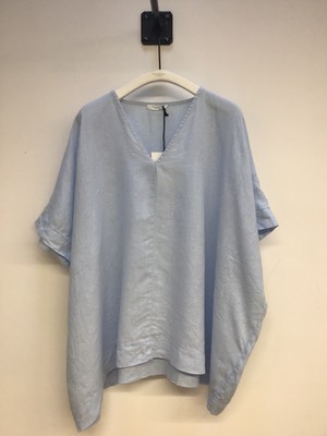 Leonor Linen Top in Pale Blue L Preloved from Beaumont Organic