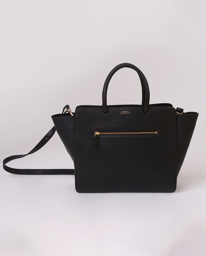 FRANCE Leather Shopper Bag in Black from Beaumont Organic