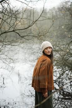 Dylan-Leigh Recycled Cotton Denim Overshirt in Bark Brown via Beaumont Organic