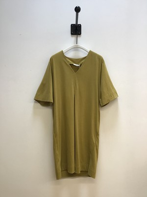 Echo Organic Cotton Dress in Bright Olive Sample from Beaumont Organic