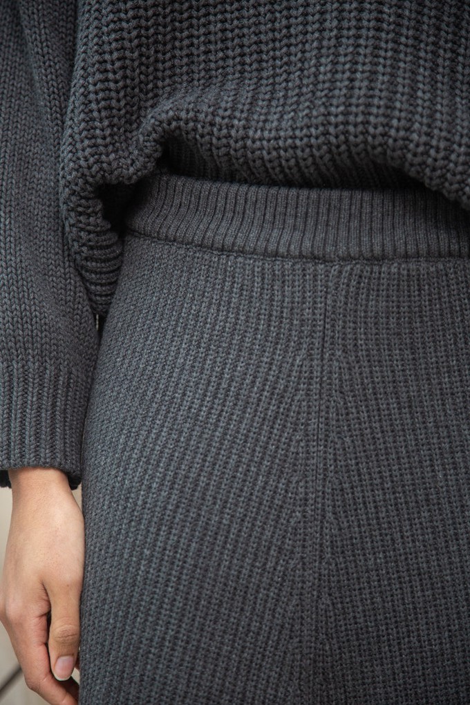 Mio Organic Cotton Knitted Skirt in Grey Marl from Beaumont Organic