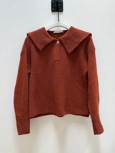 Rini Recycled Wool Jumper in Paprika Marl S Preloved via Beaumont Organic