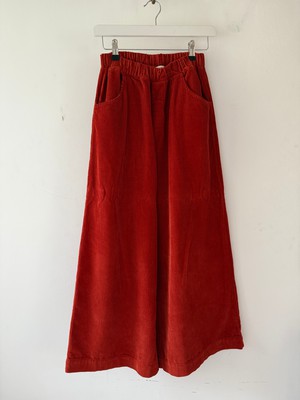 Caitlin Organic Cotton Cord Trouser in Burnt Orange S from Beaumont Organic