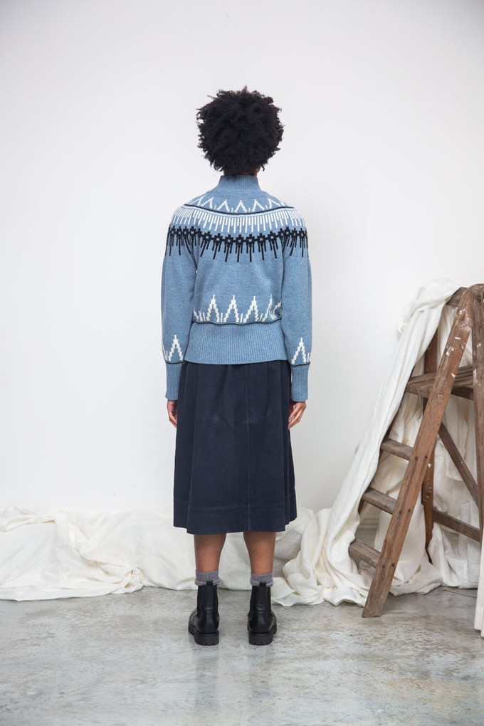 Hawthorne Recycled Wool Knitted Jumper in Sky Blue from Beaumont Organic