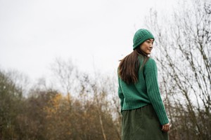 Shika Lambswool Knitted Jumper in Emerald from Beaumont Organic