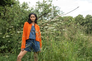 Sugi Organic Cotton Cardigan in Brick from Beaumont Organic