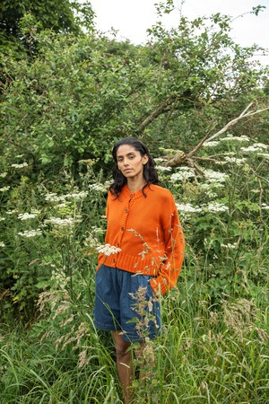 Sugi Organic Cotton Cardigan in Brick from Beaumont Organic