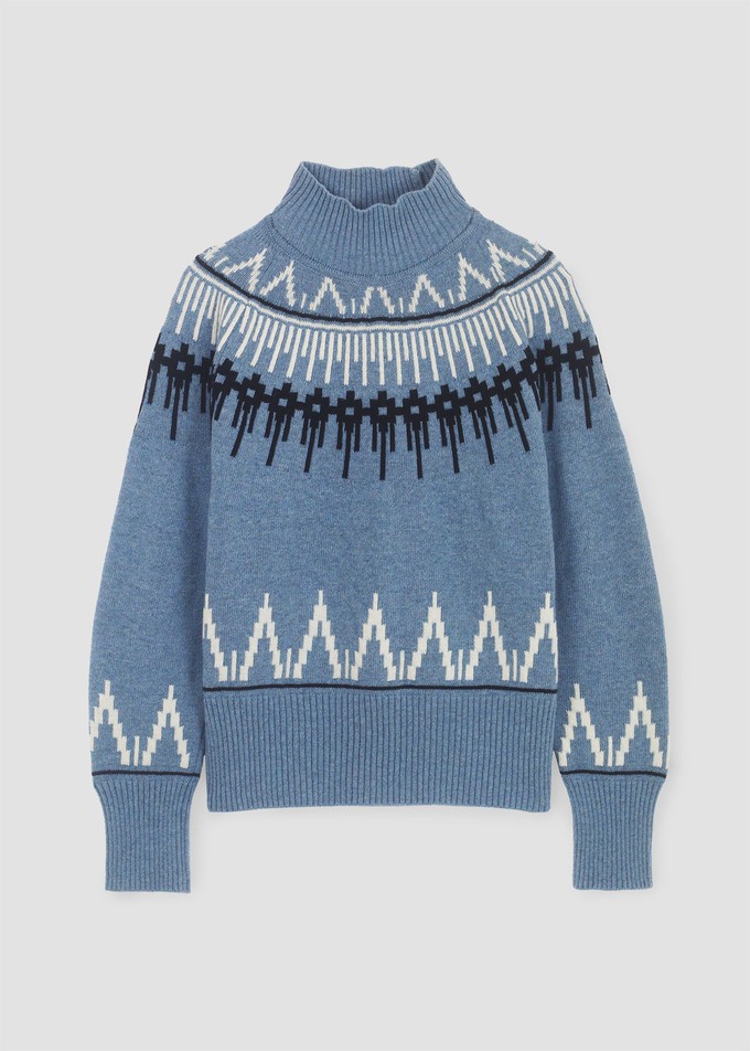 Hawthorne Recycled Wool Knitted Jumper in Sky Blue from Beaumont Organic