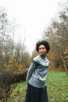 Hawthorne Recycled Wool Knitted Jumper in Sky Blue via Beaumont Organic