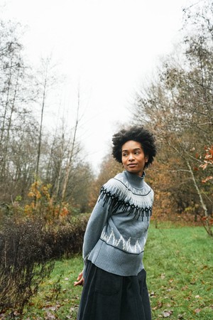 Hawthorne Recycled Wool Knitted Jumper in Sky Blue from Beaumont Organic