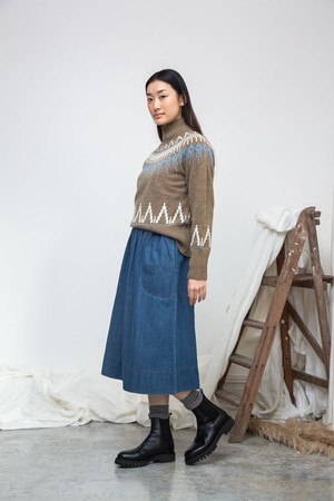 Hawthorne Recycled Wool Knitted Jumper in Taupe Marl from Beaumont Organic
