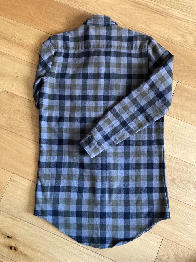 Kelly Shirt In Navy Check Size S from Beaumont Organic