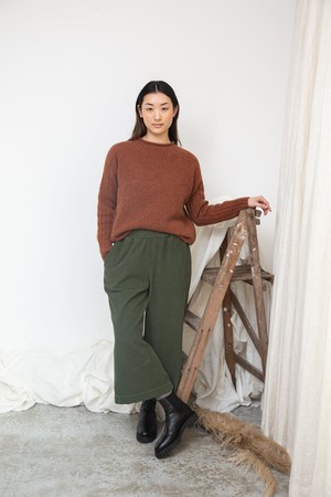Shika Lambswool Knitted Jumper in Rust Marl from Beaumont Organic