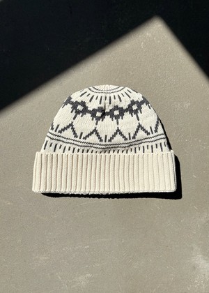 Evie-Sue Organic Cotton Knitted Hat in Ecru Marl from Beaumont Organic