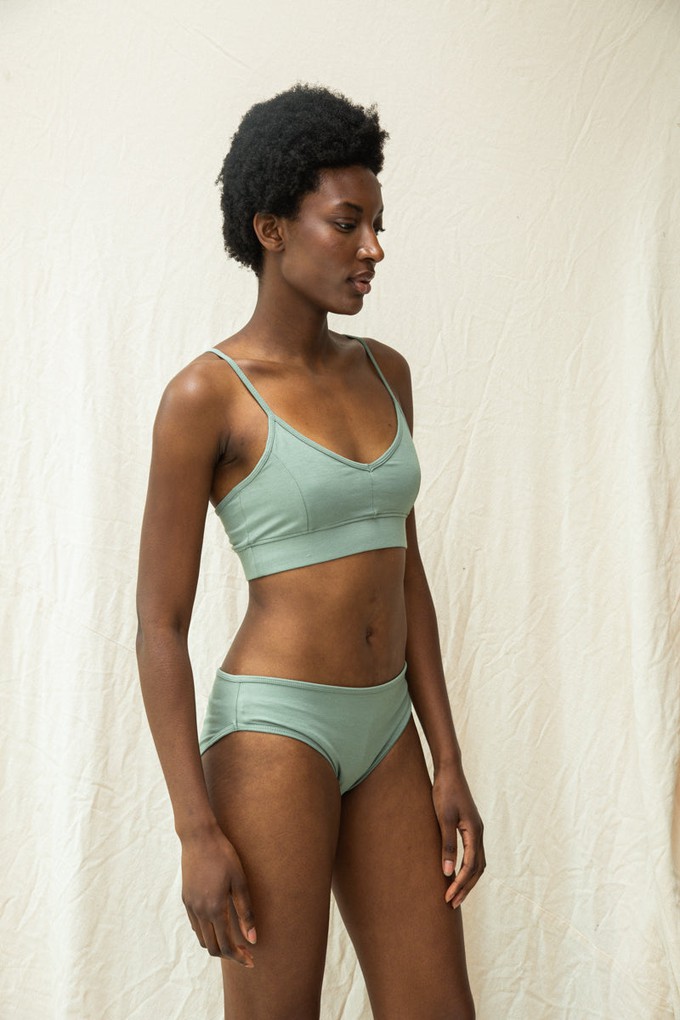 Nyra Bamboo & Organic Cotton Blend Bra in Pistachio from Beaumont Organic