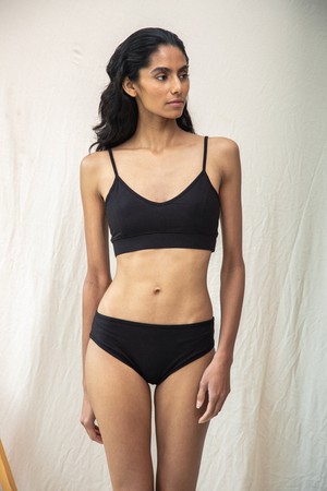 Nyra Bamboo & Organic Cotton Blend Bra in Black from Beaumont Organic