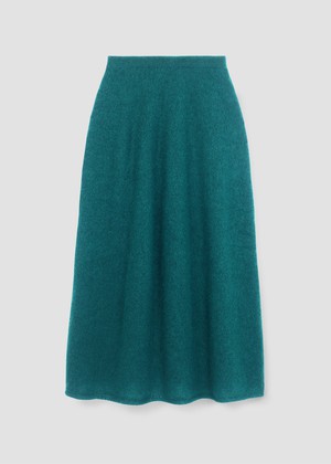 Rosalia Mohair Knitted Skirt in Pine by HANNAH BEAUMONT from Beaumont Organic