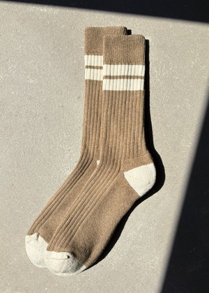 Jenni Organic Cotton Socks in Taupe Marl and Ecru from Beaumont Organic