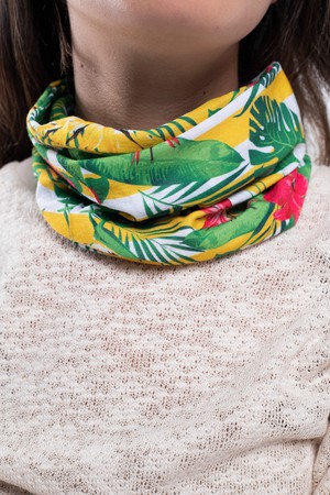 Multi Purpose Neck Scarf - Floral Stripes from Bee & Alpaca