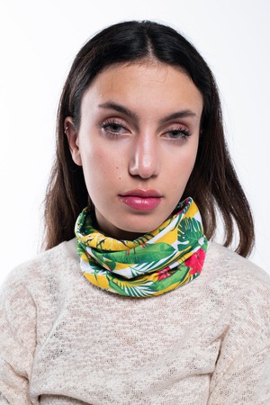 Multi Purpose Neck Scarf - Floral Stripes from Bee & Alpaca