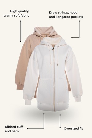 Oversize Zipped Hoodie from Bee & Alpaca