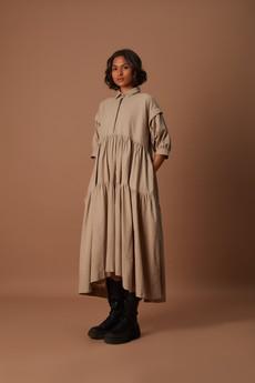 Matera Dress Beige via Bhoomi
