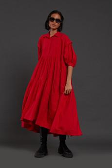 Matera Dress Red via Bhoomi
