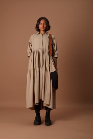 Matera Dress Beige from Bhoomi