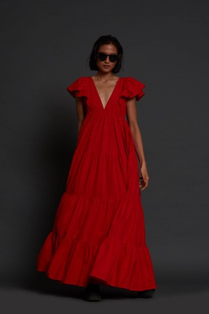 Monette Dress Red from Bhoomi