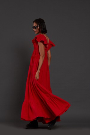 Monette Dress Red from Bhoomi