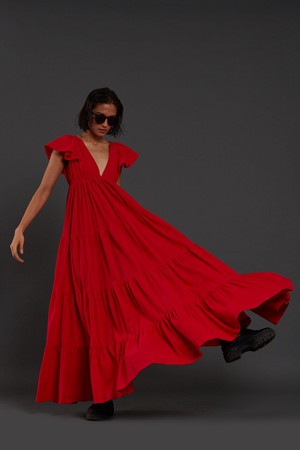 Monette Dress Red from Bhoomi
