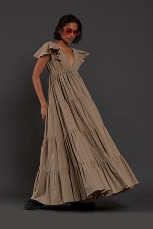 Monette Dress Beige from Bhoomi