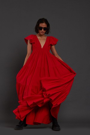 Monette Dress Red from Bhoomi